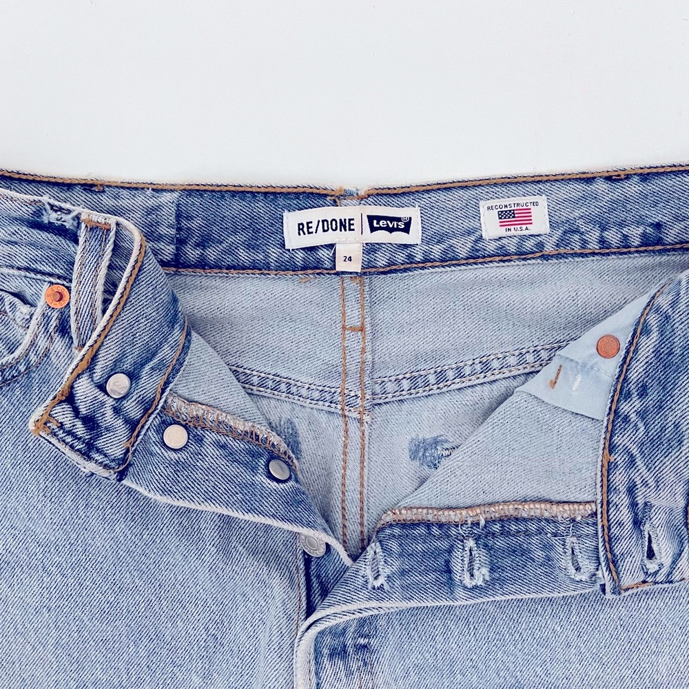Re/done Levi’s The Short size 24 light blue